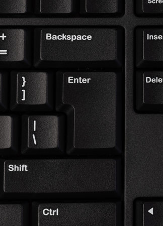 Top view desktop computer keyboard isolated on white
