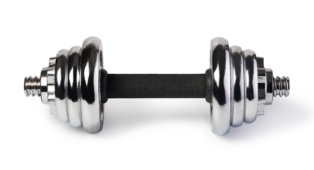 dumbbells Isolated on white backgroundの写真素材
