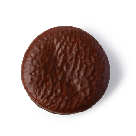 Choco pie chocolate biscuits isolated on white.の写真素材