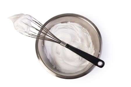 balloon whisk isolated in white backgroundの写真素材