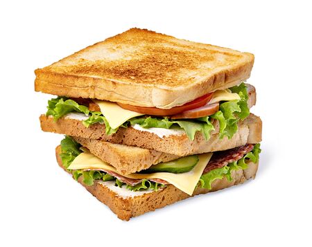 Sandwich isolated on white backgroundの写真素材