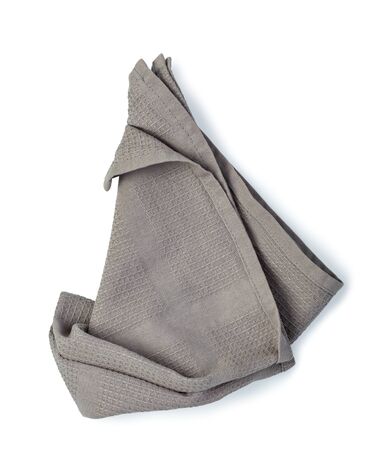 Kitchen towel isolated on white backgroundの写真素材