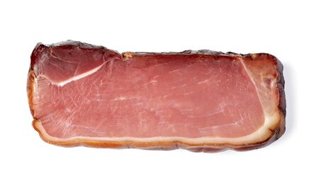 Italian prosciutto on a white backgroundの写真素材