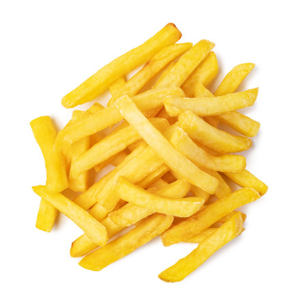 french fries isolated on white background