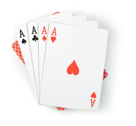 playing cards isolated on white background
