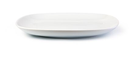 white plate isolated on a white backgroundの写真素材