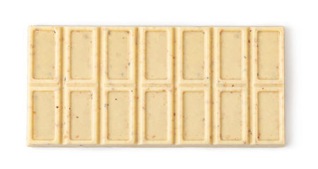 White chocolate bar isolated on whiteの写真素材