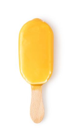 Fruit ice pop isolated on a white backgroundの写真素材