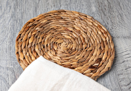 cutting board on a stone table, background