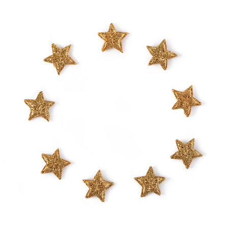 Festive background. Shining stars on white background