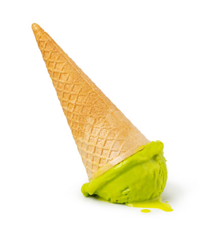 ice cream waffle cone isolated on white background