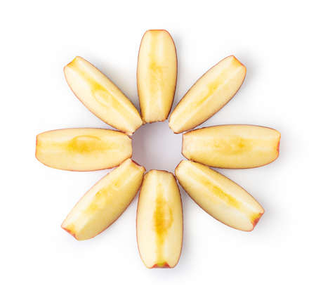 apple fruit isolated on white backgroundの写真素材