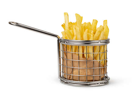 French fries isolated on a white backgroundの写真素材