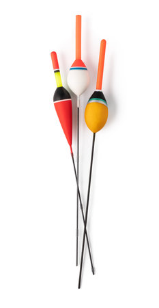 fishing float isolated on a white backgroundの写真素材