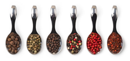 spices on a white background