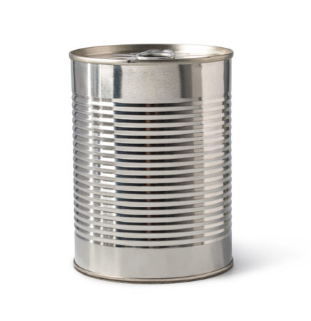 metal cans on a white background