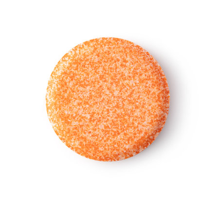 Close-up of orange effervescent tablets vitamins C, providing relief and nutritionの写真素材