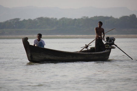 Fisherman on Inle Lakeのeditorial素材