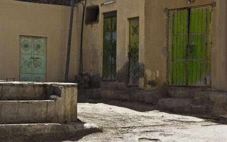 Ruined village in Oman  Image taken in a village near Nizwa, Oman  Completely abandoned place, with o living people の写真素材