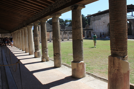 Stabian Thermal baths complex in the famous ancient Roman town of Pompei, in South of Italy.の写真素材