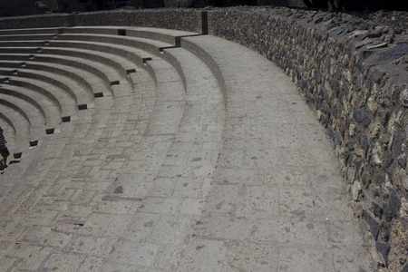 View of the famous ancient Roman town ruins, in South of Italyの写真素材