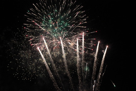 The Power of Fireworks Image taken during festival for the end of the summer in Tuscany, Italyの写真素材