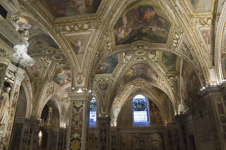 Amalfi, Italy, August 11, 2014: Amalfi Cathedral, Crypt of St. Andrew, where the saintのeditorial素材