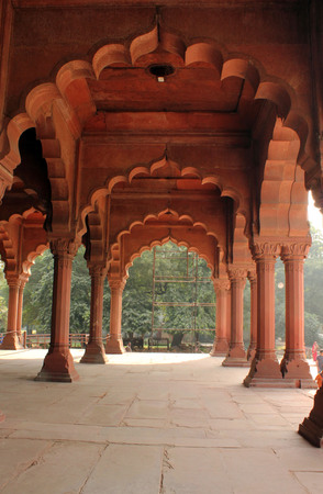 Old Delhi, India, November 25, 2012: Red Fort, Named for its massive enclosing walls of red sandstone, was the residence of the Mughal emperor of India .のeditorial素材