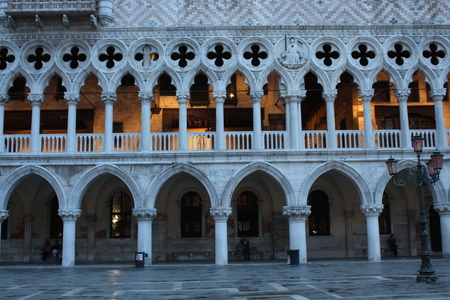 Venice, Italy: Venice, Italy: Doge Palace, architectural detailのeditorial素材