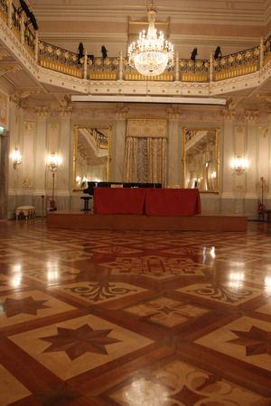 Sale Apollinee, Venice, inside La Fenice historical theathre of the cityの写真素材
