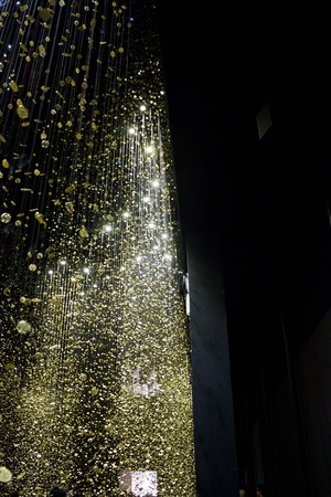 MILAN, ITALY - APRIL 12: Installation \"Light is Time\" by Citizen at Triennale di Milano, designed by architect Tsuyoshi Tane, during Milan Design Week 2014のeditorial素材