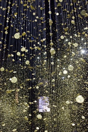 MILAN, ITALY - APRIL 7: Installation \"Light is Time\" by Citizen at Triennale di Milano, designed by architect Tsuyoshi Tane, during Milan Design Week 2014のeditorial素材