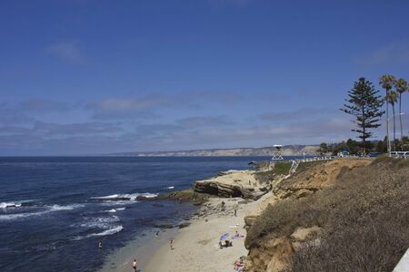 SAN DIEGO, USA - AUGUST 21 2013: Overview of La Jolla landscape in Californiaのeditorial素材
