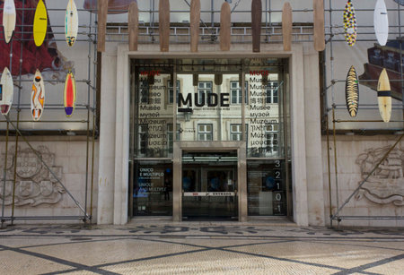Mude Museum in Lisbon, Portugal, nobody around on October 2015のeditorial素材