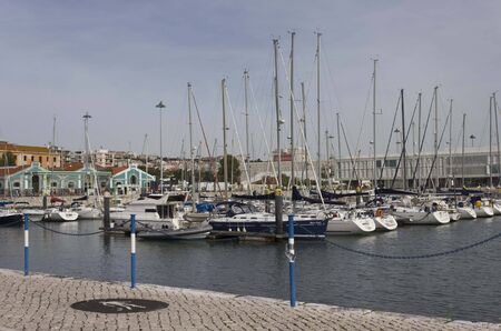 LISBON, PORTUGAL - OCTOBER 24 2014: Doca do Bom Sucesso port in Belem, Lisbon, Portugalのeditorial素材