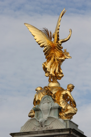 LONDON, UNITED KINGDOM - SEPTEMBER 11 2015: Architectural close up of Queen Victoria Memorial at Buckingham Palace square in London, on September 11, 2015のeditorial素材