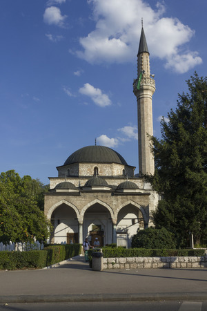 SARAJEVO, BOSNIA AND HERZEGOVINA - AUGUST 18 2017: Ali Pasha Mosque in Sarajevo, at day time during summer seasonのeditorial素材