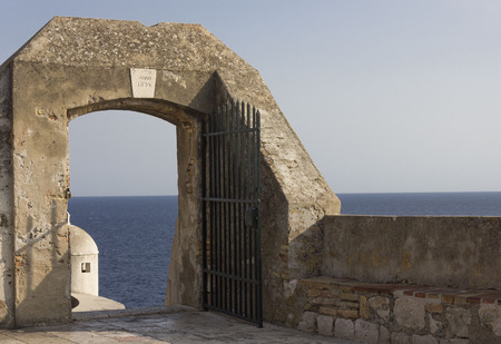 DUBROVNIK, CROATIA - AUGUST 22 2017: Architectural detail of the ancient town walls of Dubrovnikのeditorial素材
