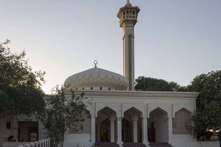 DUBAI, UAE- DECEMBER 30 2017: The mosque of Al Fahidi district in Dubaiのeditorial素材