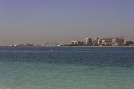 DUBAI, UAE - DECEMBER 29 2017: Dubai Marina with Atlantis Hotel in the backgroundのeditorial素材