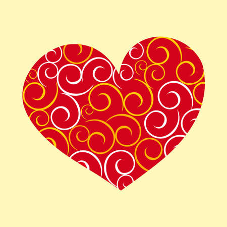 curly heartのイラスト素材