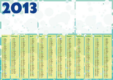 bubbles 2013 happy calendar with blank frame for photos or textのイラスト素材