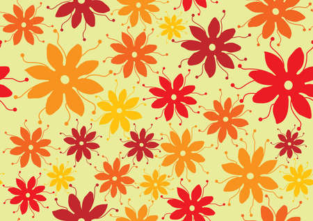 abstract flower patternのイラスト素材
