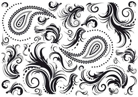 abstract damascus arabesquesのイラスト素材