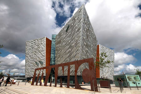 Titanic Museum entrance, Belfast, United Kingdomのeditorial素材