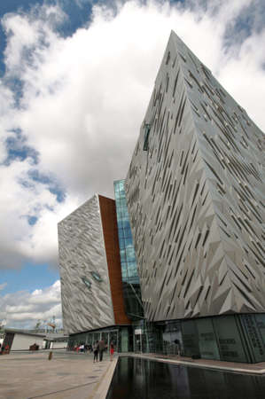 Titanic Museum entrance, Belfast, United Kingdomのeditorial素材