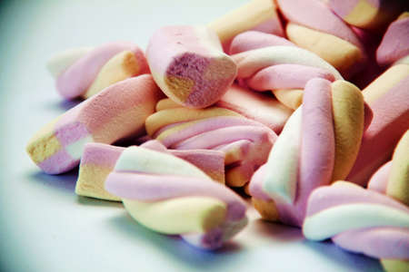 pile of soft and tender marshmallowsの写真素材