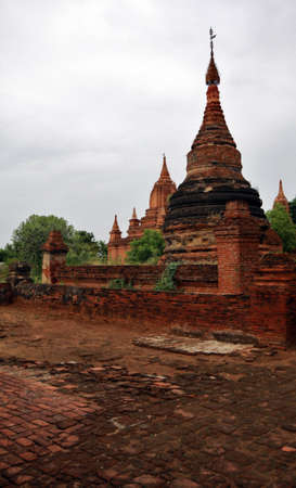 One of the ancient temples in Bagan, Myanamrの写真素材