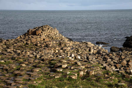Giants Causeway prism stonesの写真素材