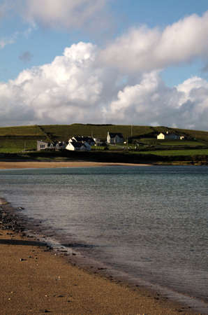 Irish seaside landscape in St. John's Point in Donegal, vertical viewの写真素材